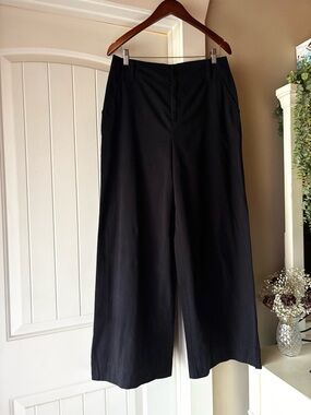 Who What Wear Black Wide-Leg Chinos